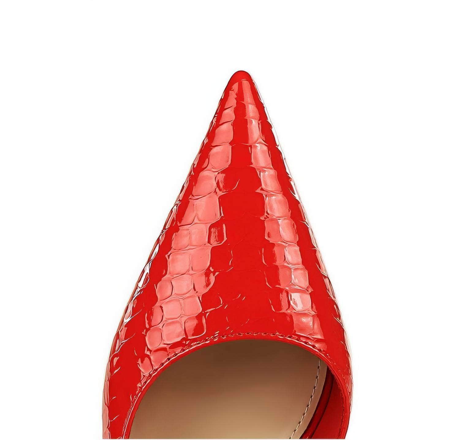 Pointed Toes Stiletto Croc Pumps