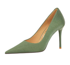 Pointy Ruched Detailed Stiletto Heels