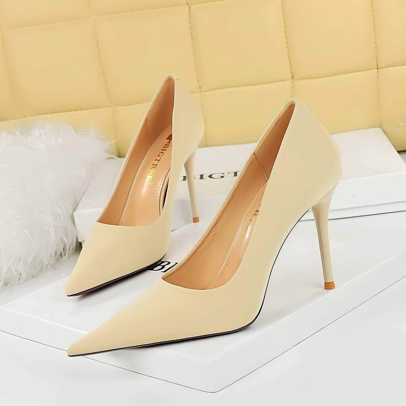 Pointy Ruched Detailed Stiletto Heels