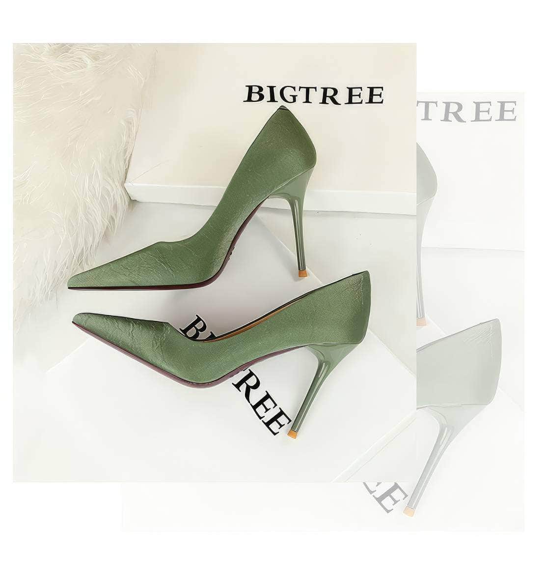 Pointy Ruched Detailed Stiletto Heels
