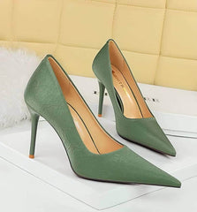 Pointy Ruched Detailed Stiletto Heels