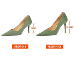 Pointy Ruched Detailed Stiletto Heels