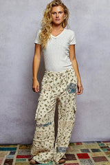 POL V-Neck Short Sleeve Ribbed T-Shirt with Contrast Overlock Stitching