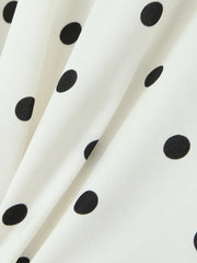 Polka Dot Halter Mini Dress with Lace Trim