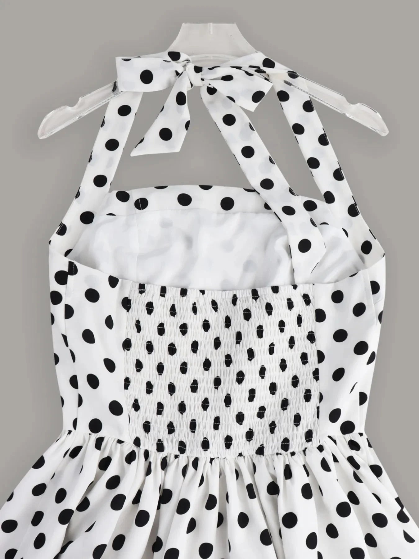 Polka Dot Halter Neck Mini Dress
