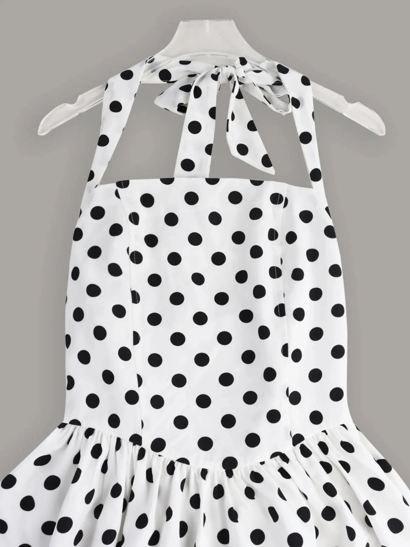 Polka Dot Halter Neck Mini Dress