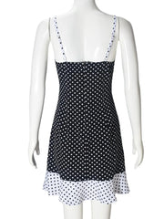 Polka Dot Ruffled Hem Dress