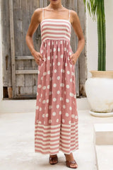 Polka Dot Square Neck Cami Dress