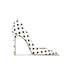 Polka Dots Slip On Pointy Toe Pumps