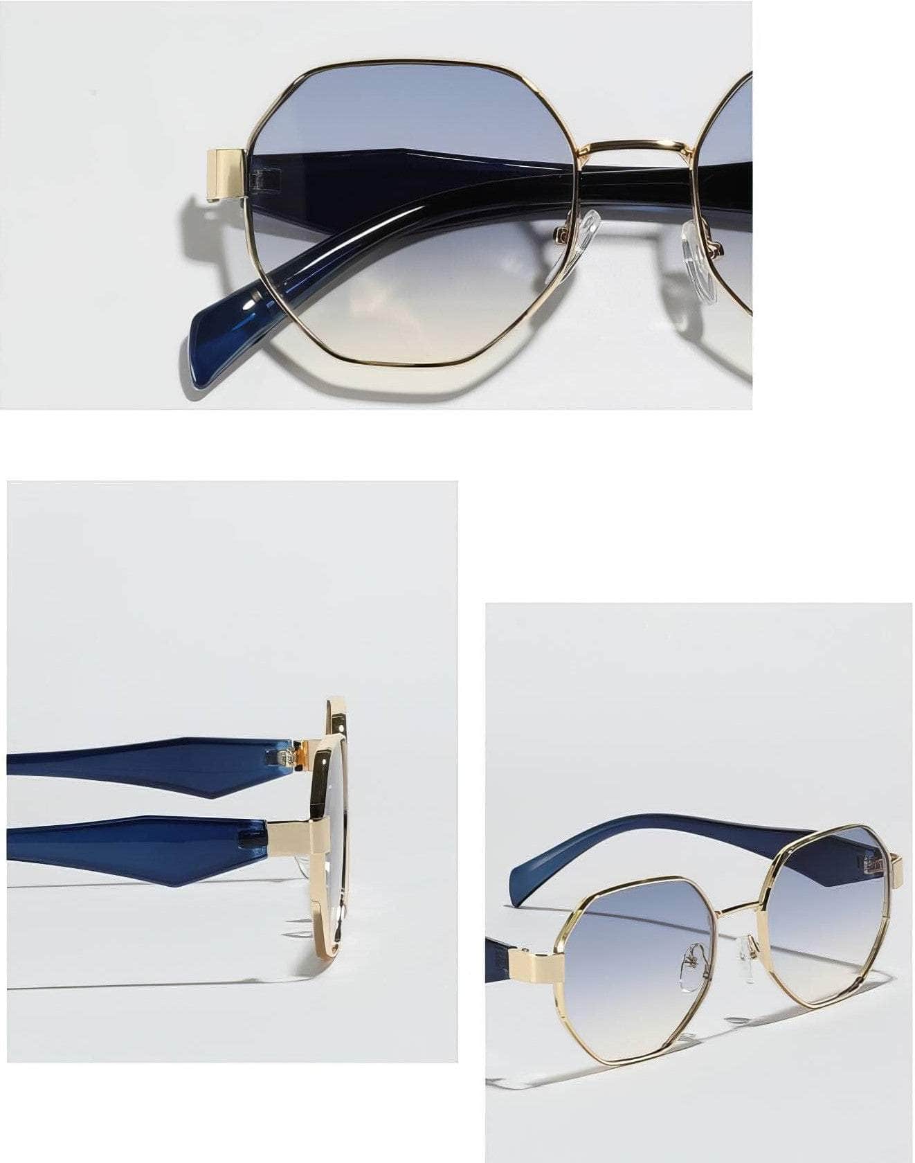 Polygon Tinted Frame Sunglasses