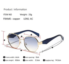 Polygon Tinted Frame Sunglasses