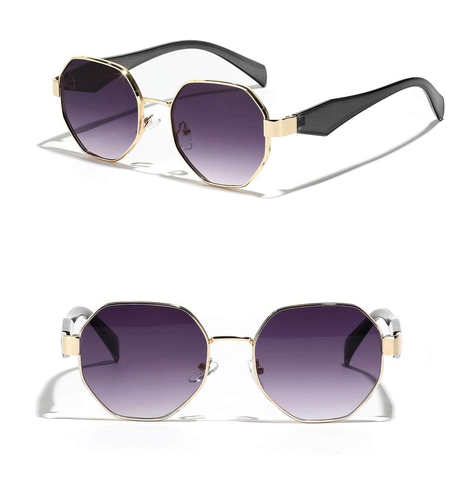 Polygon Tinted Frame Sunglasses