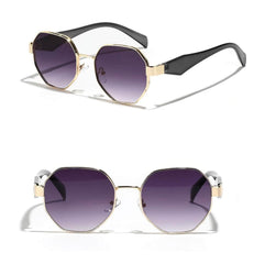 Polygon Tinted Frame Sunglasses
