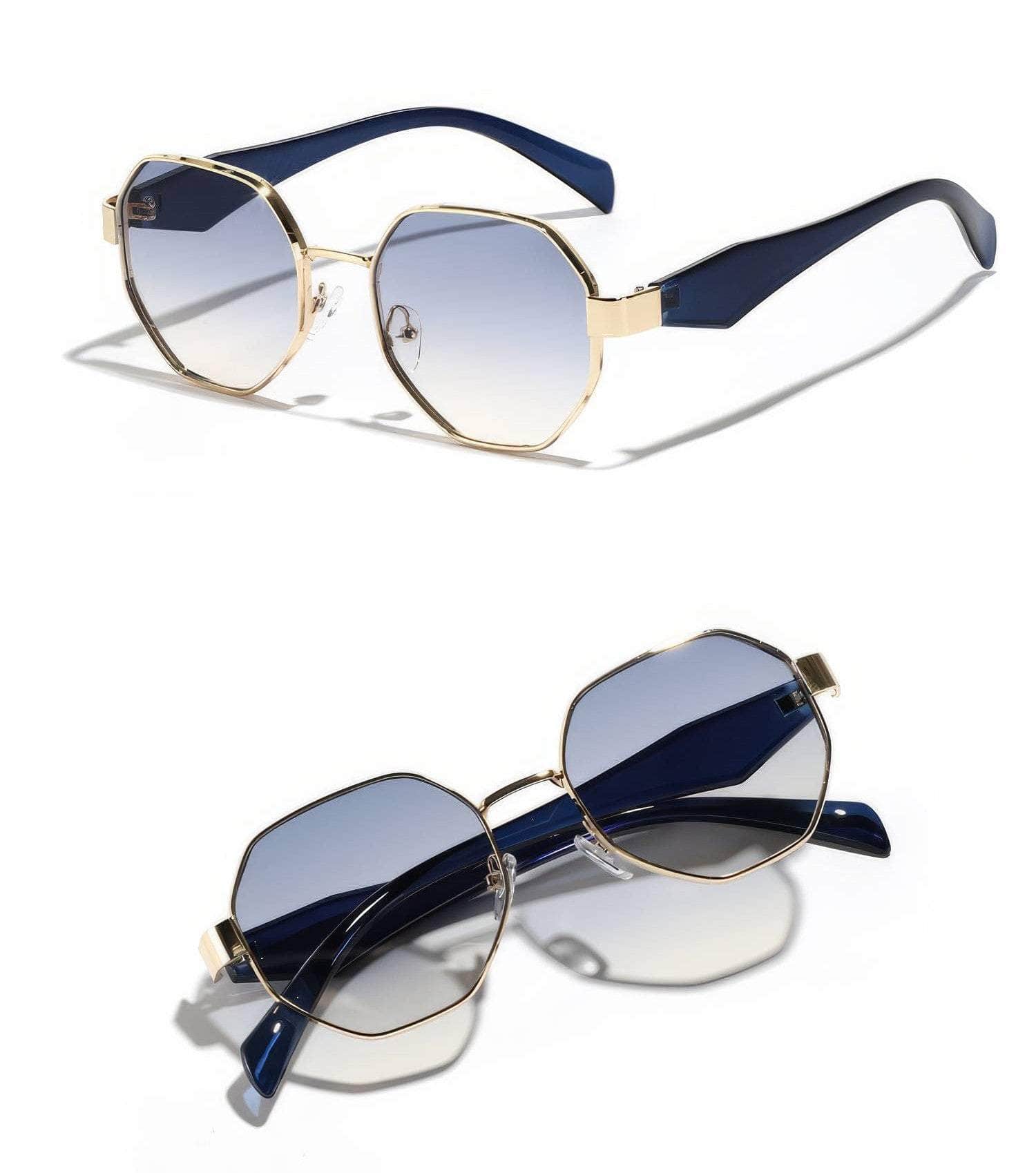 Polygon Tinted Frame Sunglasses