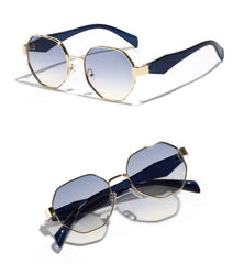 Polygon Tinted Frame Sunglasses