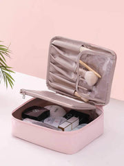 Portable High-Appearance Index Cosmetic Bag for Ladies - Large-Capacity Travel Makeup Storage
