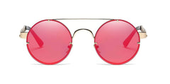 Premium Optical Retro Sunglasses Gold/Red Mercury / Resin