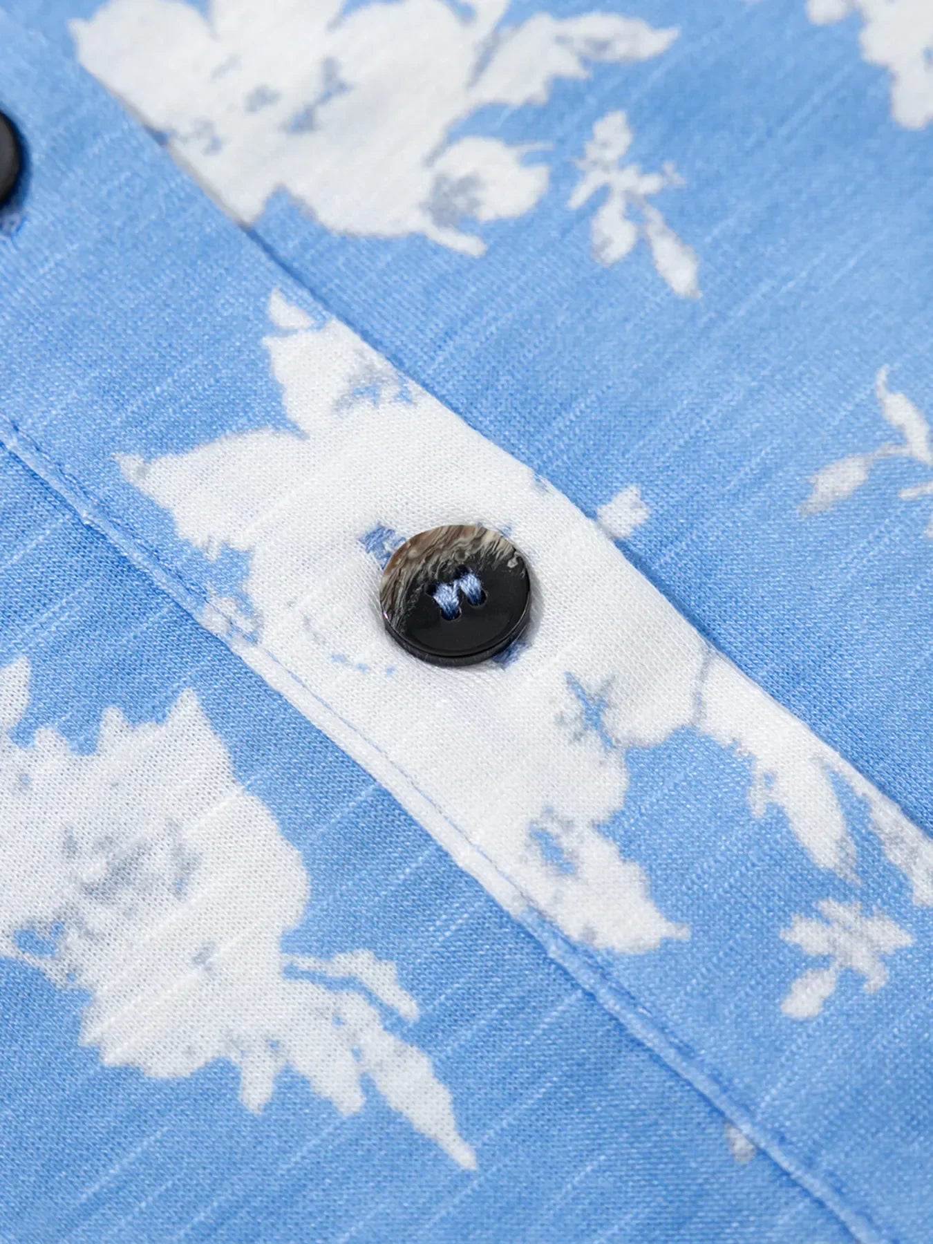 Printed Button-Front Wide Leg Jumpsuit