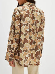 Printed Button-Up Long Sleeve Shirt