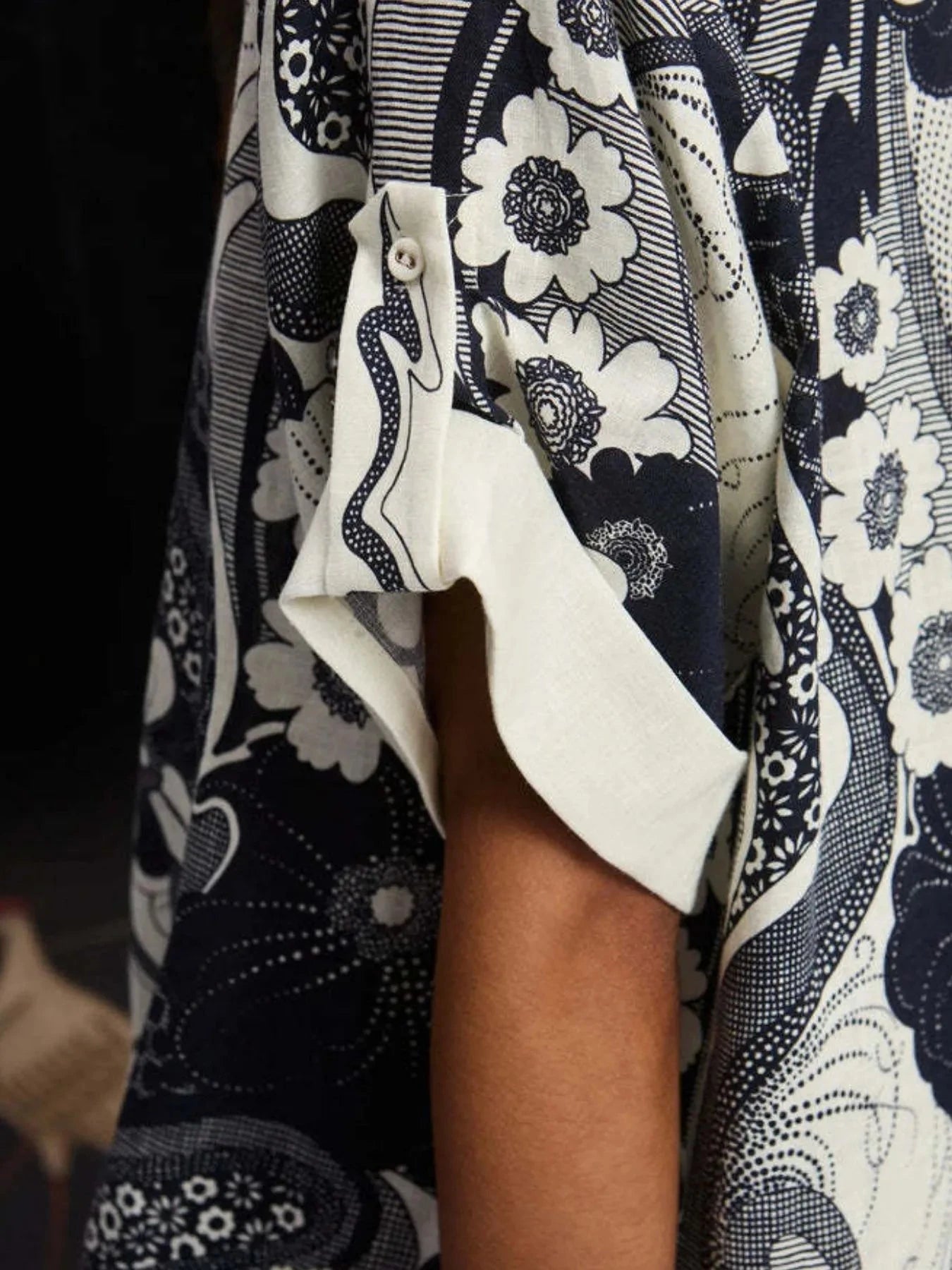 Printed Button Up Shirt and Pants Set