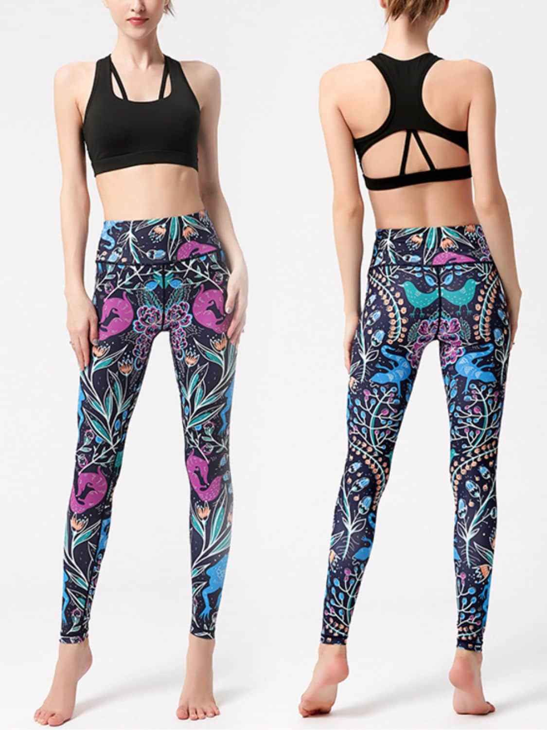 Printed High Waist Active Leggings