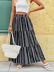 Printed High Waist Skirt