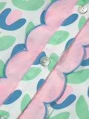 Printed Long Sleeve Shirt Dress