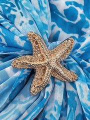 Printed Mock Neck Long Sleeve Mini Dress