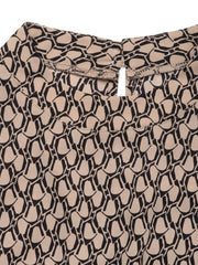 Printed Mock Neck Sleeveless Jumpsuit