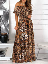 Printed Off Shoulder Maxi Dress Butterfly Print / S