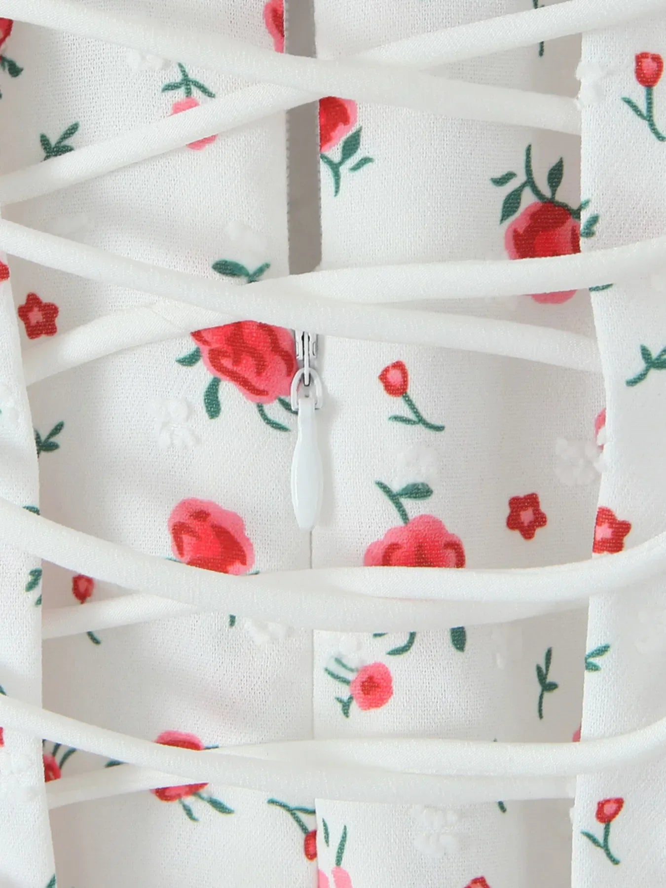 Printed Puff Sleeve Layered Dress