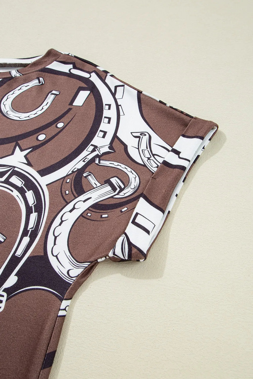 Printed Round Neck Short Sleeve T-Shirt