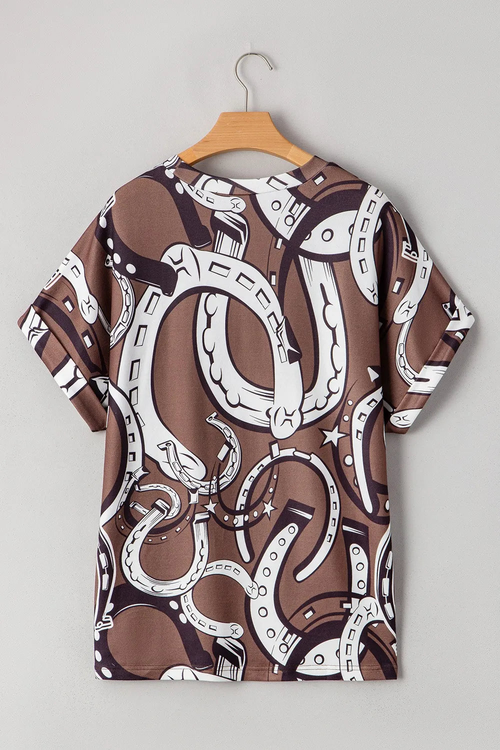 Printed Round Neck Short Sleeve T-Shirt