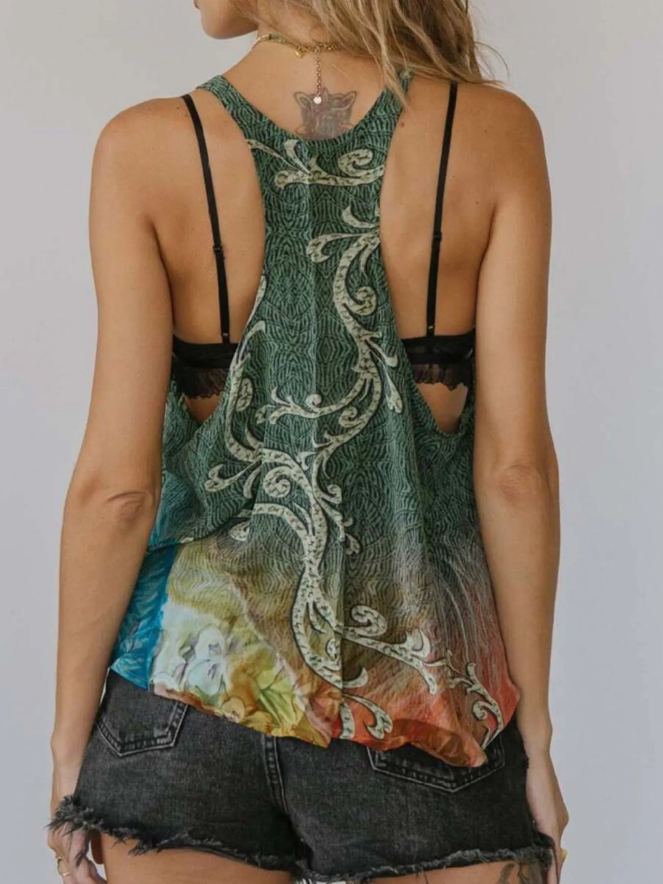 Printed Scoop Neck Tank