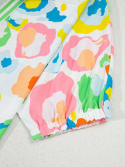 Printed Short Sleeve Blouse