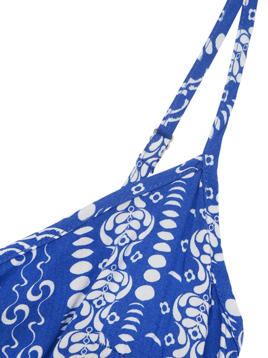 Printed Spaghetti Strap Wide Leg Jumpsuit