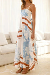 Printed Square Neck Cami Maxi Dress