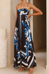 Printed Square Neck Cami Maxi Dress