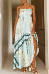 Printed Square Neck Cami Maxi Dress