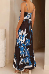 Printed Square Neck Cami Maxi Dress