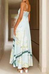 Printed Square Neck Cami Maxi Dress