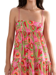 Printed Square Neck Cami Maxi Dress