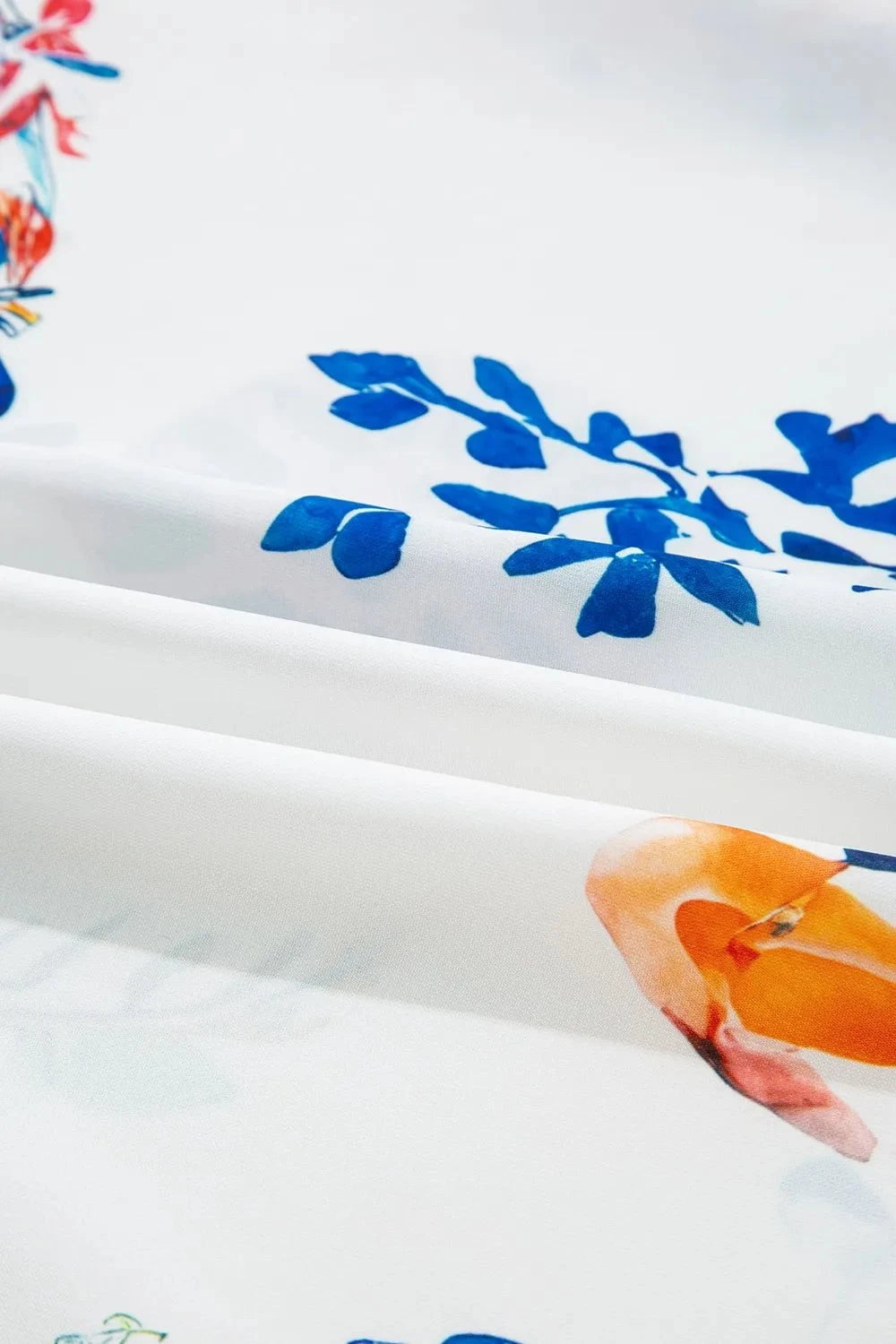 Printed Tie Neck 3/4 Sleeve Blouse