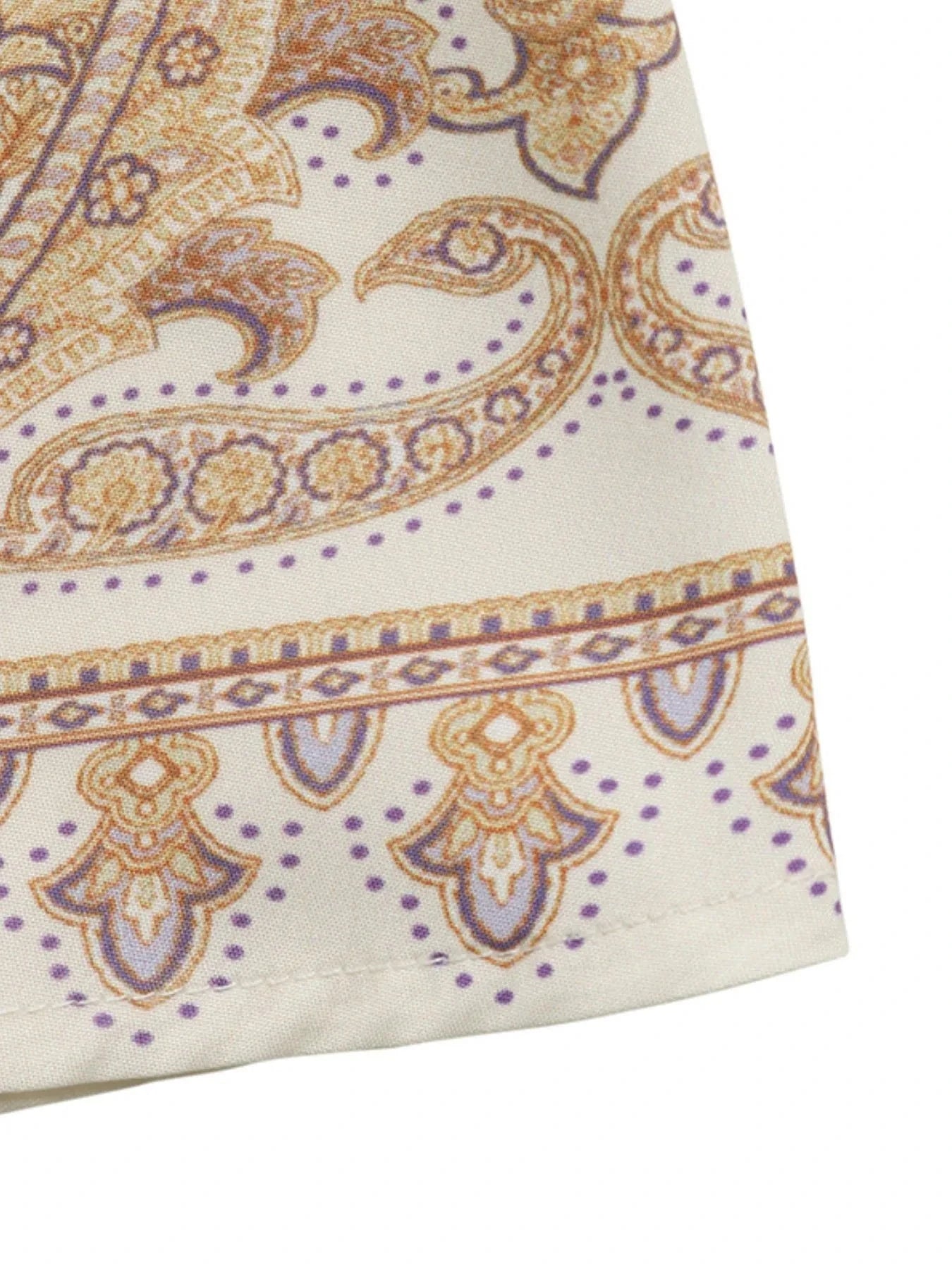 Printed Tie Waist Long Sleeve Dress