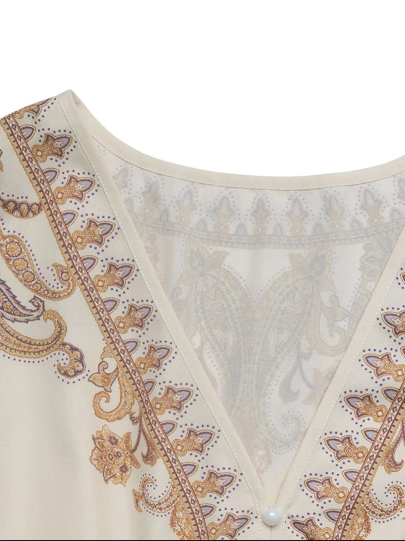 Printed Tie Waist Long Sleeve Dress