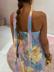 Printed Tube Maxi Dress