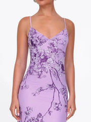 Printed V-Neck Maxi Dress