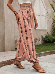 Printed Wide Leg Pants