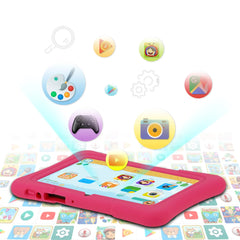 PRITOM 7 Inch Kids Tablet - Quad Core, Android 10, 32GB, WiFi, Bluetooth, Educational Software Installed