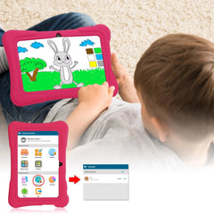 PRITOM 7 Inch Kids Tablet - Quad Core, Android 10, 32GB, WiFi, Bluetooth, Educational Software Installed